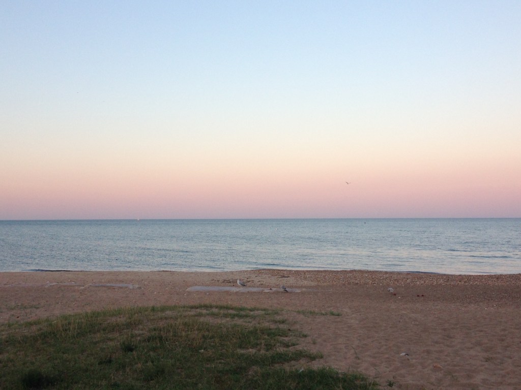 Lake Michigan at sunset.