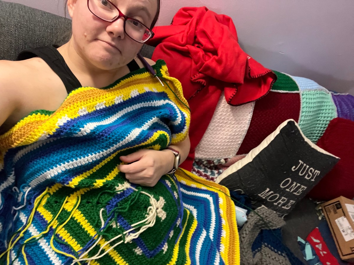 Temperature Blanket Update:&nbsp;January