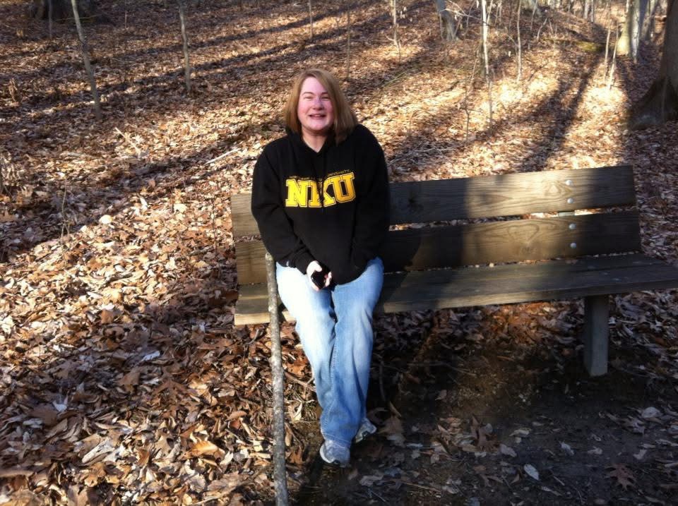 CP on a hike during one of our trips to a local state forest