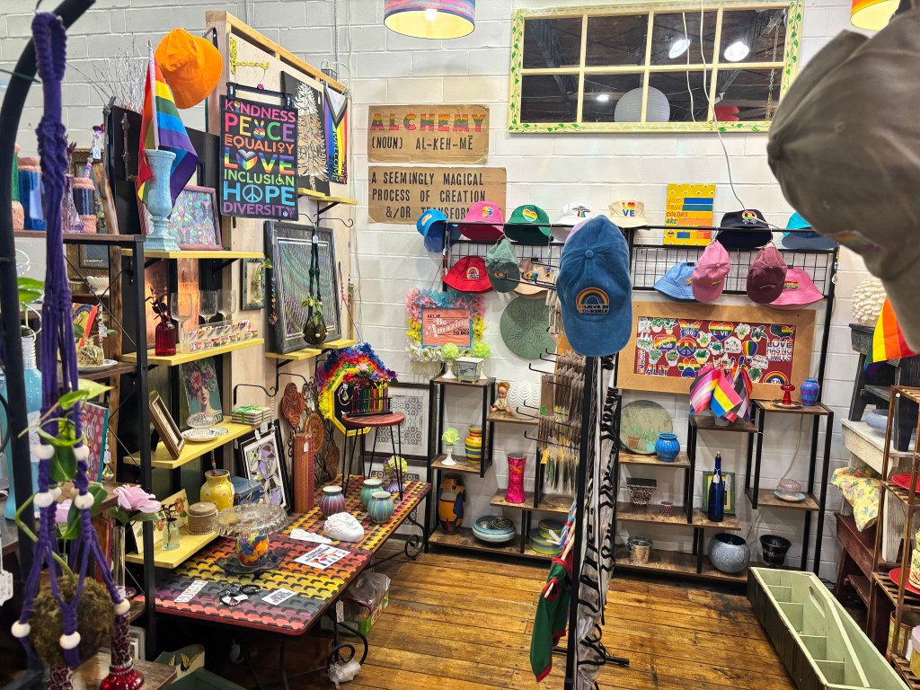 The Pride booth at the local antique mall!