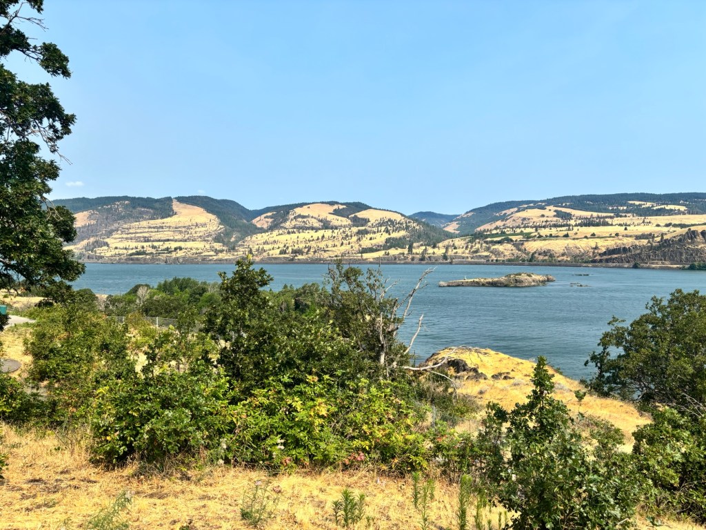 Looking out over the river toward the plains